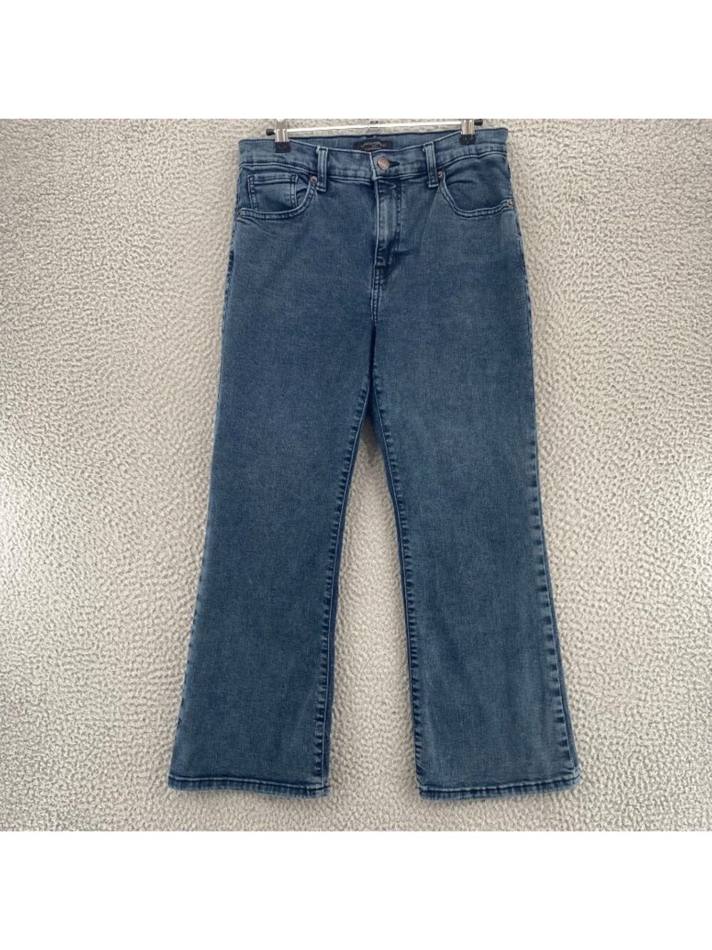 Banana Republic Jeans Womens 8 Blue Gray Denim Cropped Bootcut Stretch Pockets